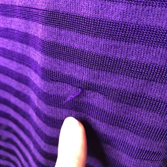 Cache purple striped tie sleeve open front cardigan size Medium - Picture 12 of 16